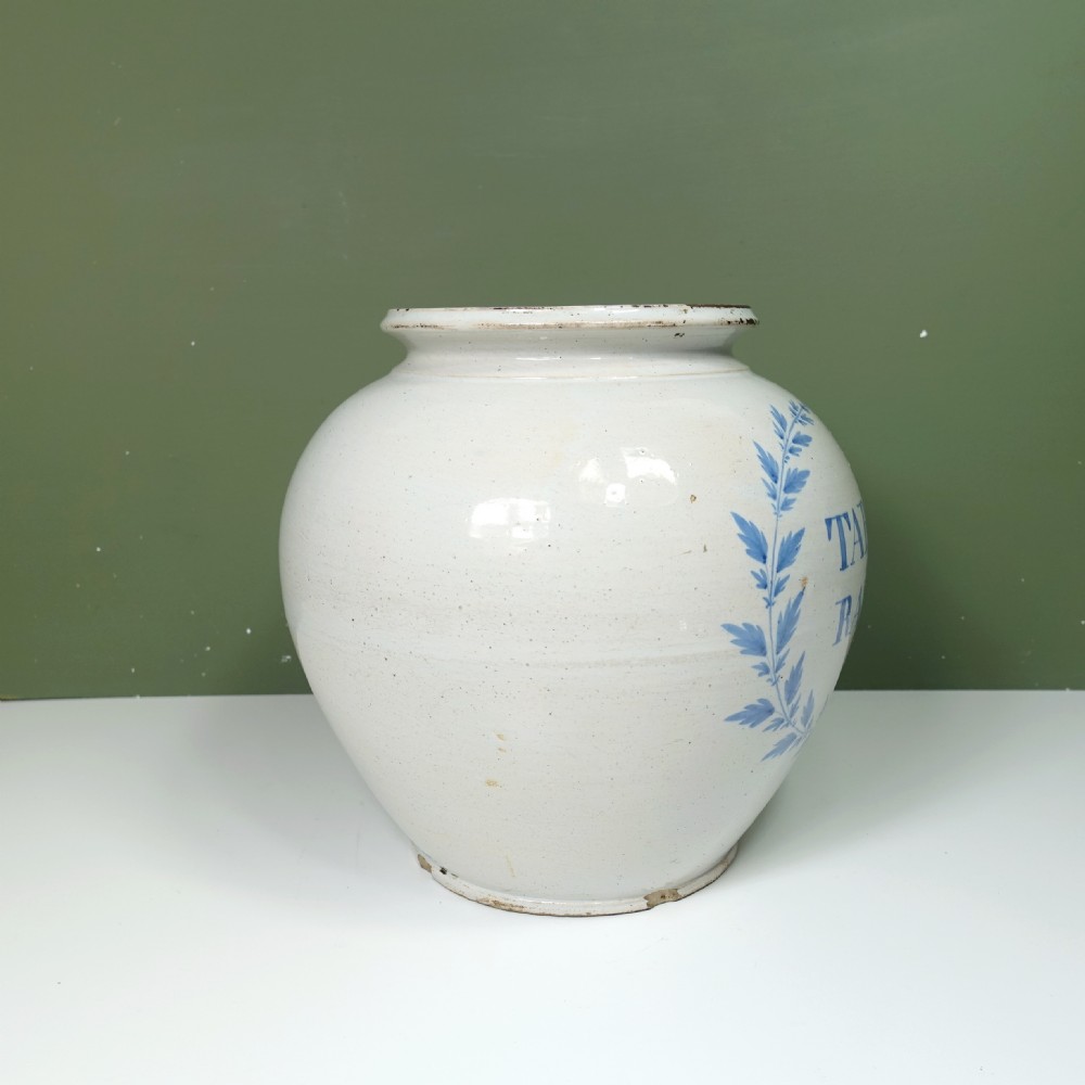 18TH C DELFT TOBACCO JAR View II