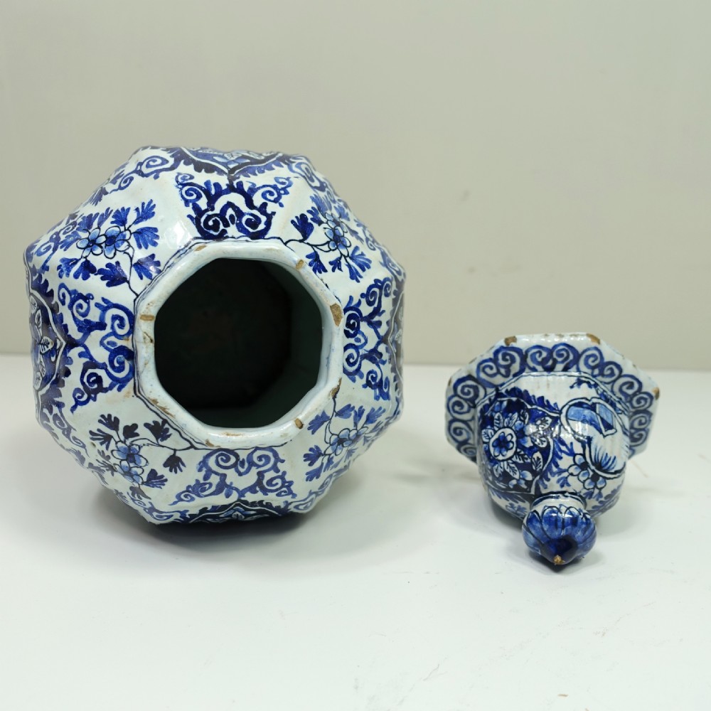 18TH C DELFT VASE & COVER View VI