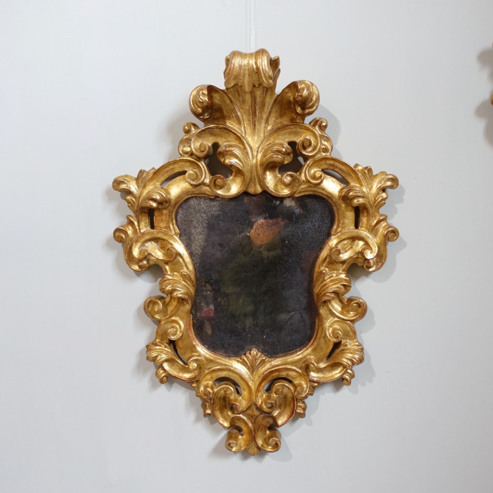 PAIR OF CARVED GILTWOOD MIRRORS C1800 View II