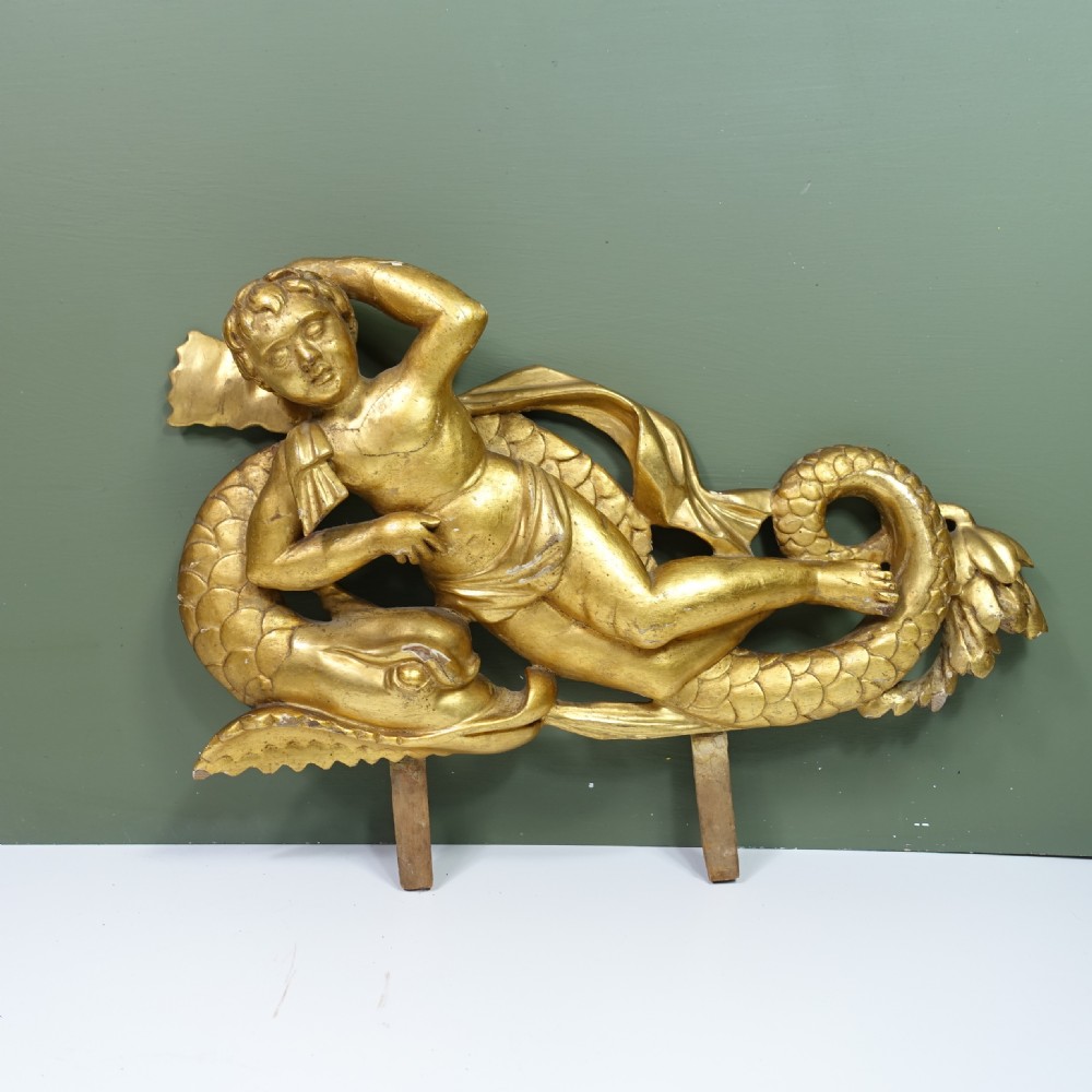 PAIR OF CARVED GILT WOOD CHERUBS View III