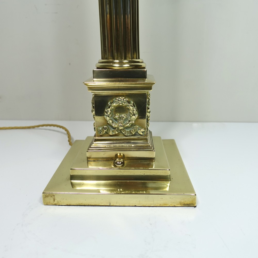 19TH C BRASS LAMP BASE View III