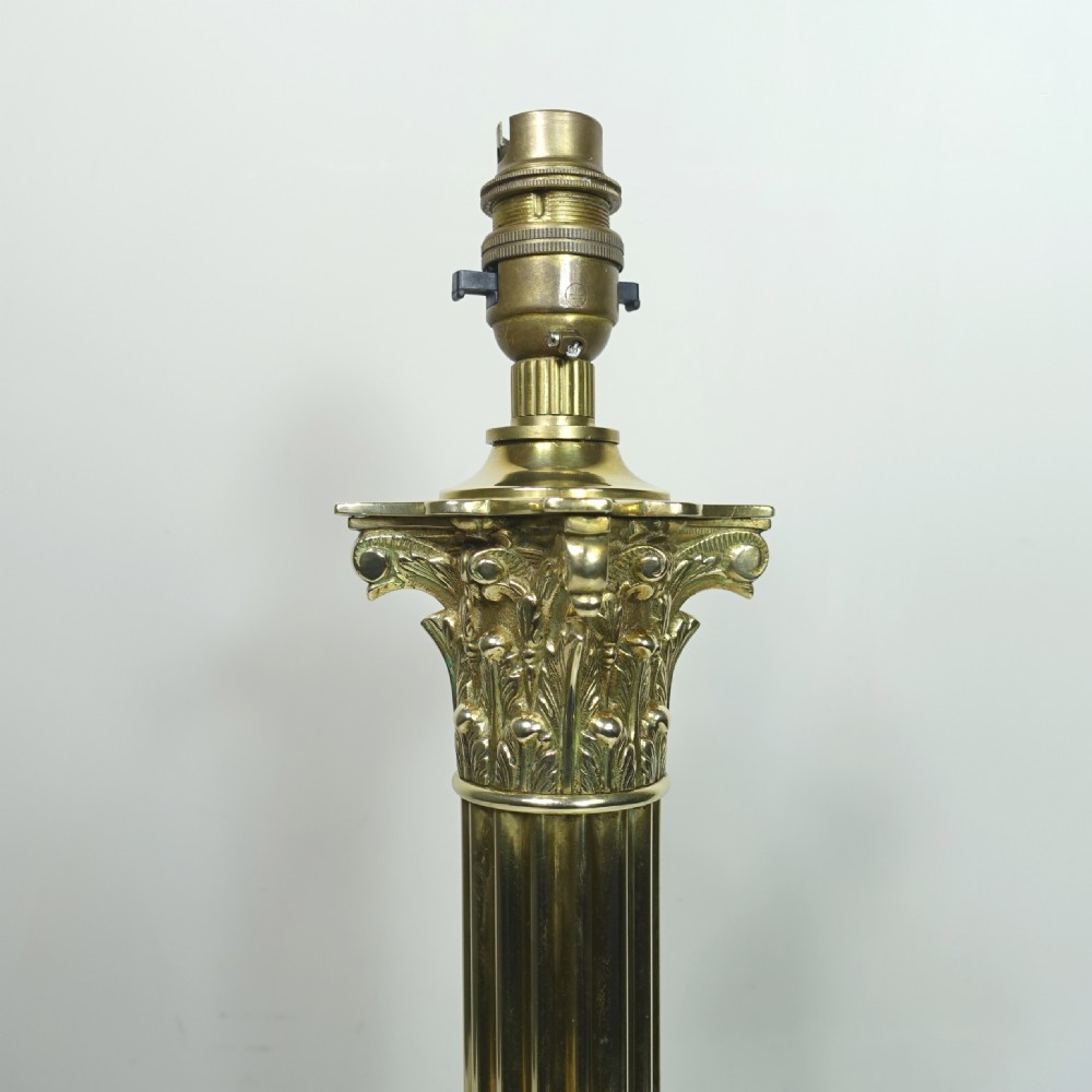 19TH C BRASS LAMP BASE View IV