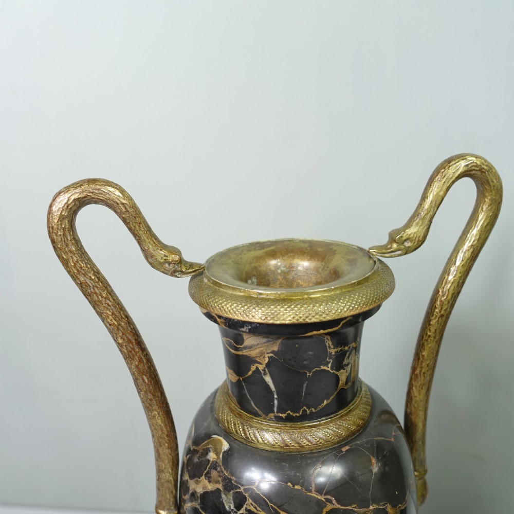 PAIR OF 19TH C MARBLE & ORMOLU VASES View IV