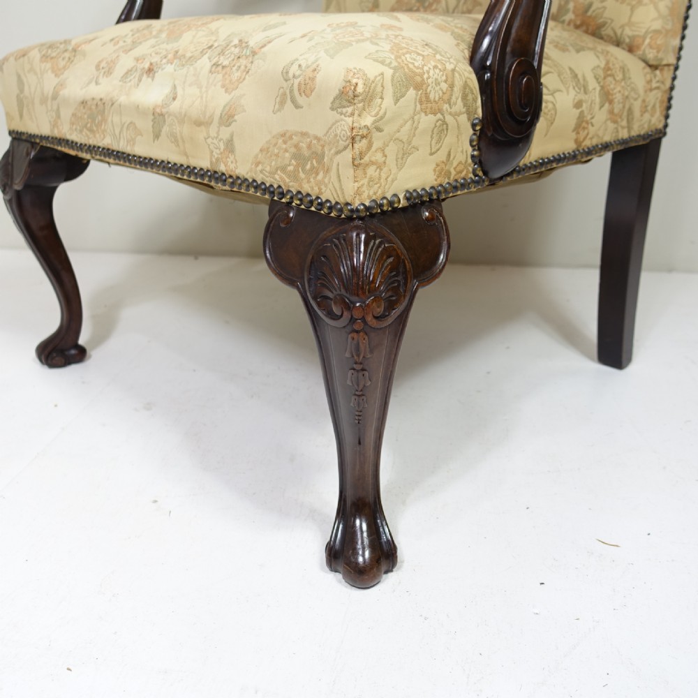 19TH C MAHOGANY GAINSBOROUGH CHAIR View IV