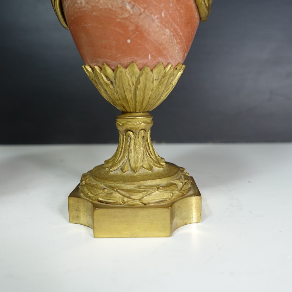 PAIR OF MARBLE & ORMOLU VASES C 1800 View IV