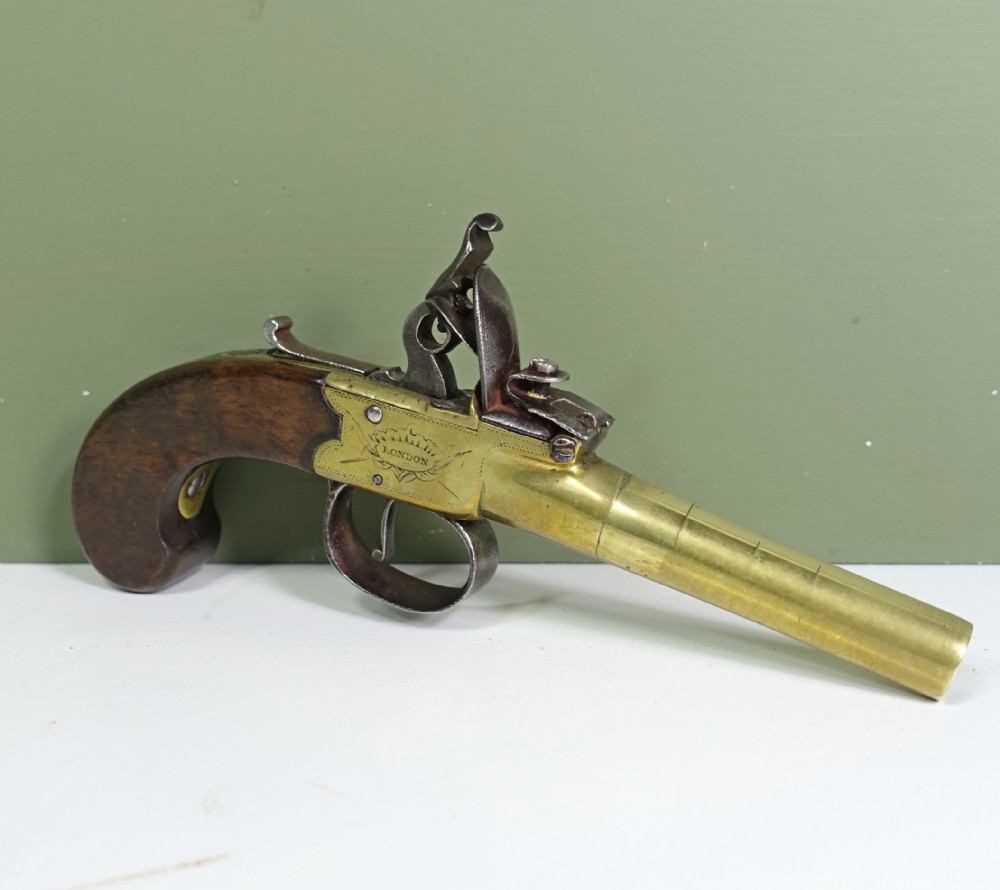 18TH C FLINTLOCK PISTOL BY LONDON MAKER