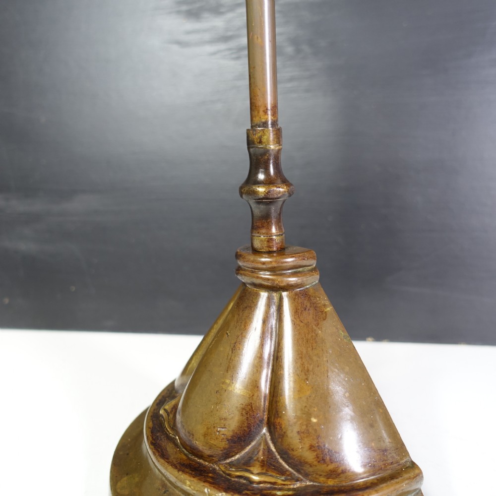19TH C BRASS DOOR PORTER, DOOR STOP View V