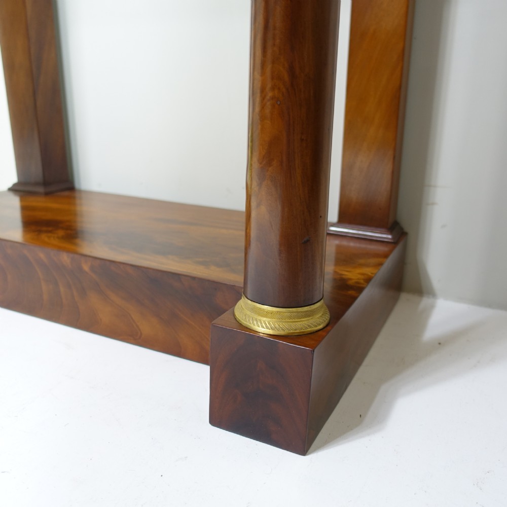 EARLY 19TH C MAHOGANY & MARBLE CONSOLE TABLE View IV