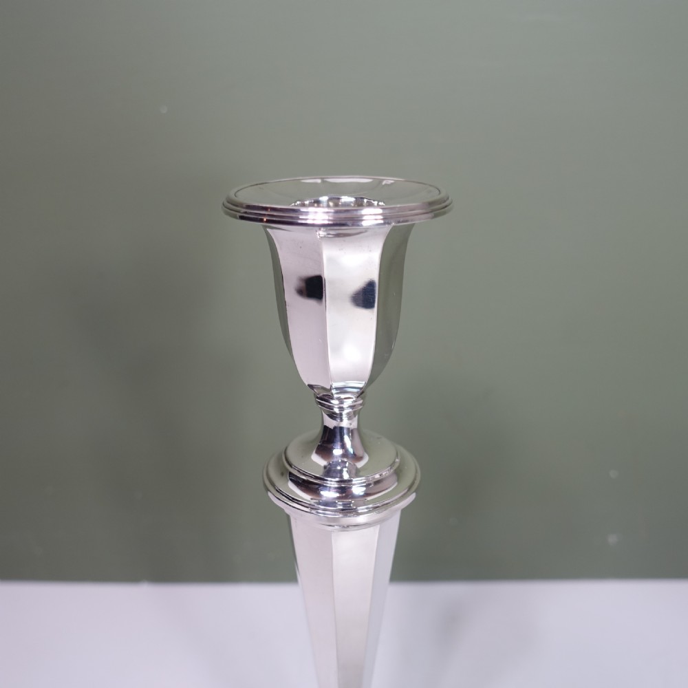 PAIR OF SILVER CANDLESTICKS, SHEFFIELD 1911 View V