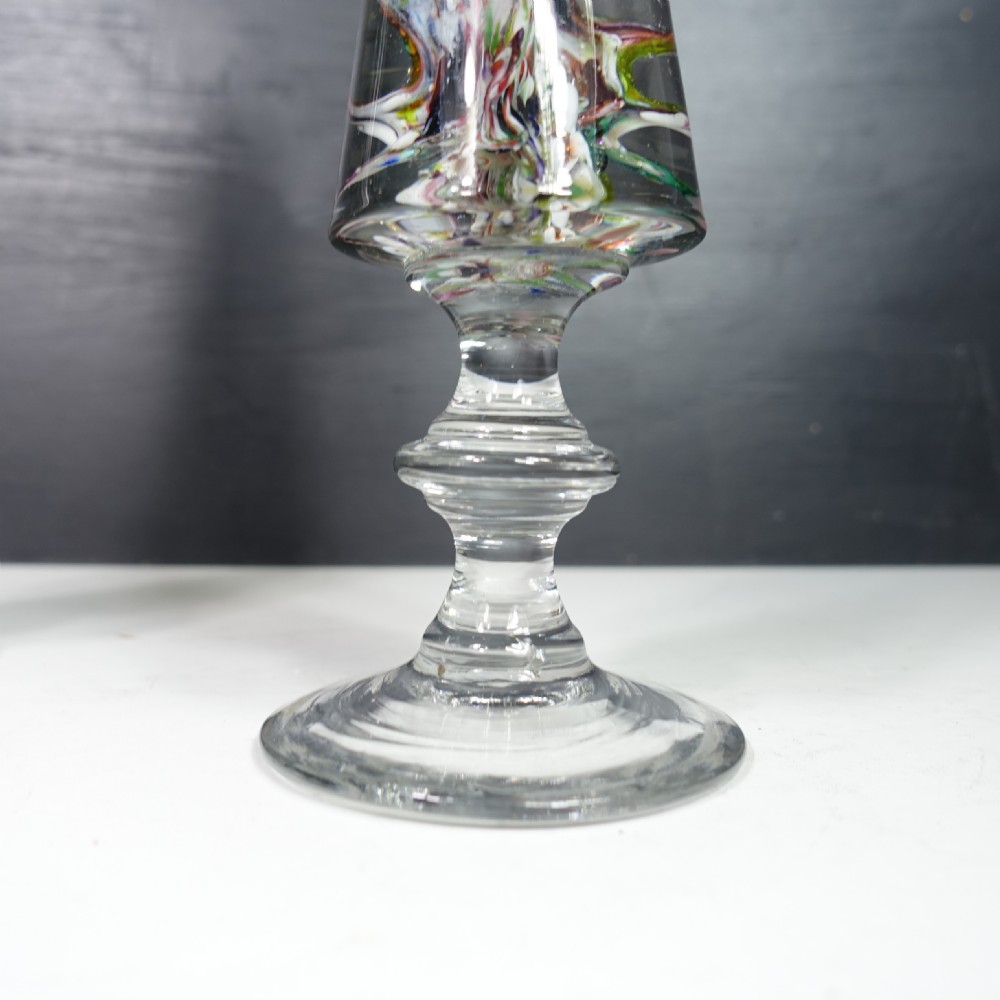 PAIR OF 19TH C DECORATIVE GLASS OBELISK View V