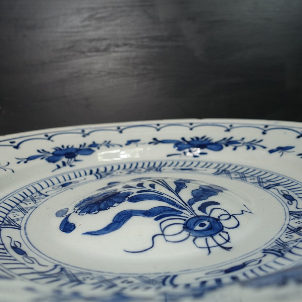 18TH C DOMED DELFT DISH View V