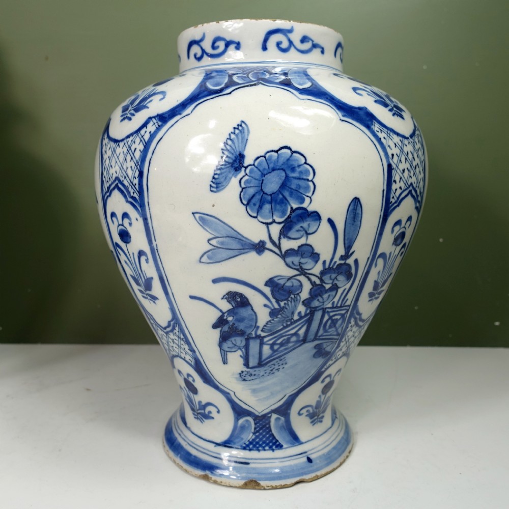 PAIR OF 18TH C DELFT VASES & COVERS View IV