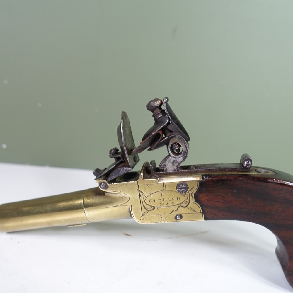 18TH C FLINTLOCK PISTOL WITH FLUSH TRIGGER View IV