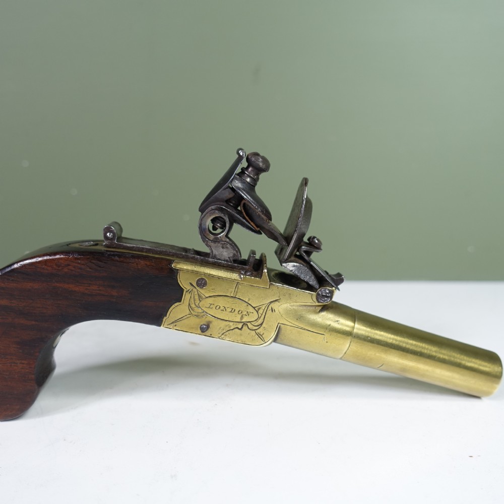 18TH C FLINTLOCK PISTOL WITH FLUSH TRIGGER View VI