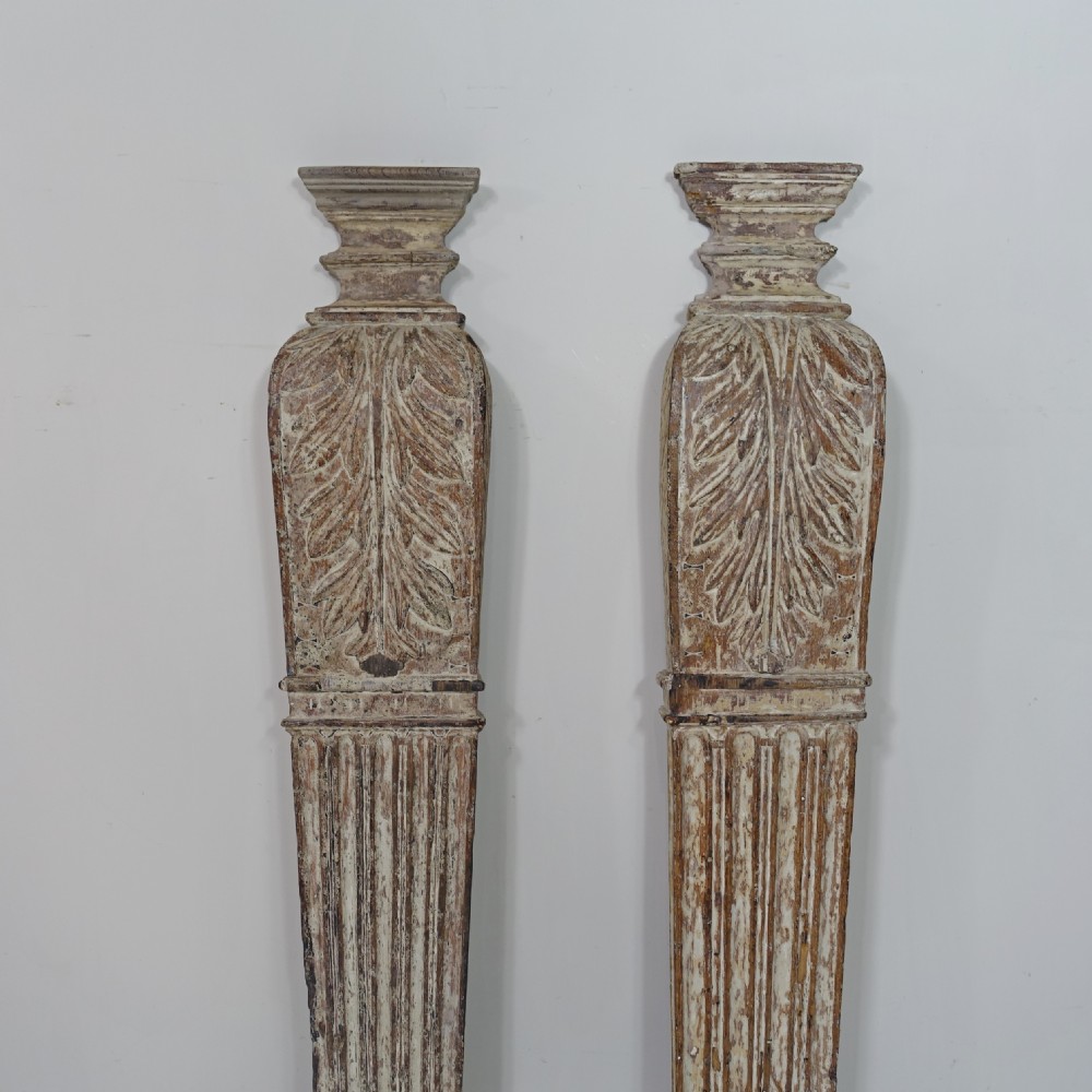 PAIR OF 18TH C CARVED OAK CORBELS View II