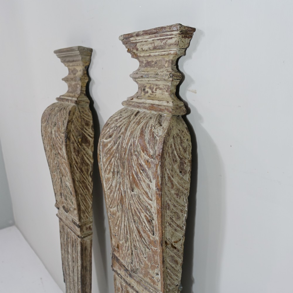 PAIR OF 18TH C CARVED OAK CORBELS View IV