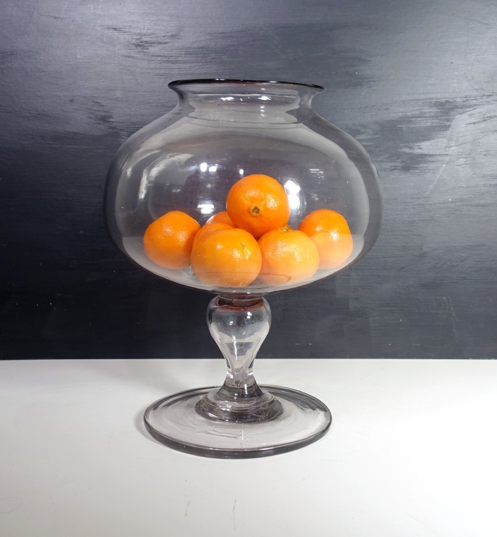 LARGE 18TH C GLASS LEECH JAR