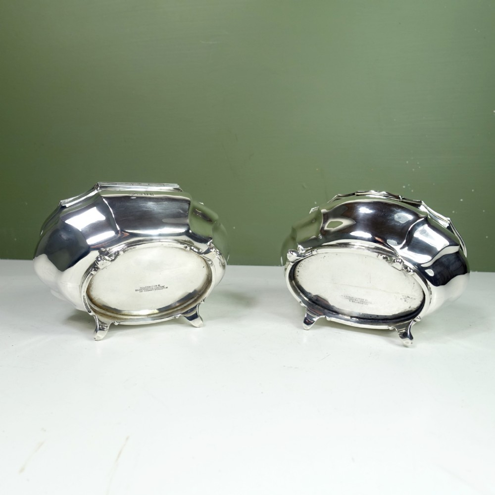 PAIR OF SOLID SILVER CADDIES, LONDON 1905 View IV