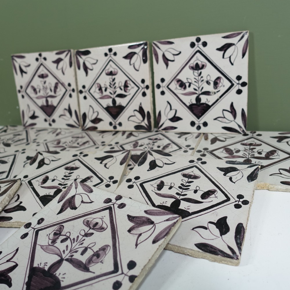 SET OF TWELVE 18TH C DELFT TILES View IV