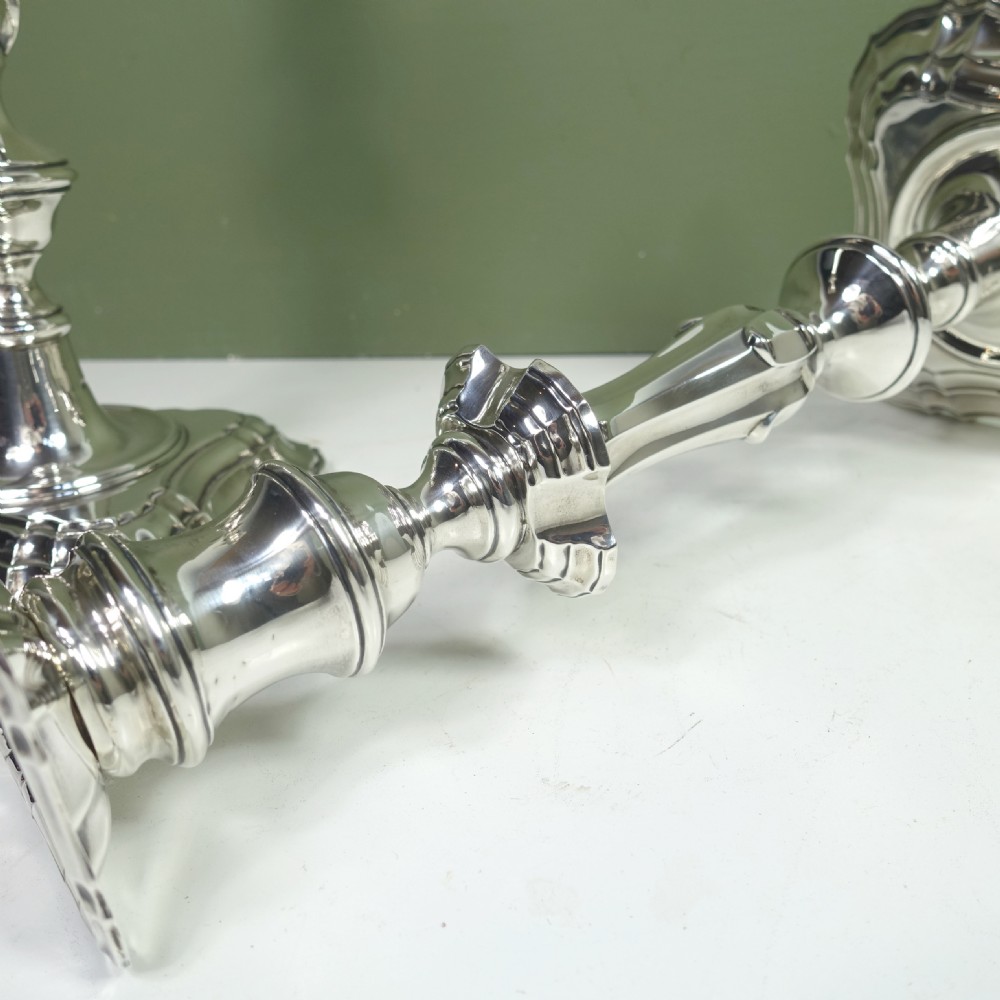 LARGE PAIR OF SILVER CANDLESTICKS, SHEFFIELD 1907 View V