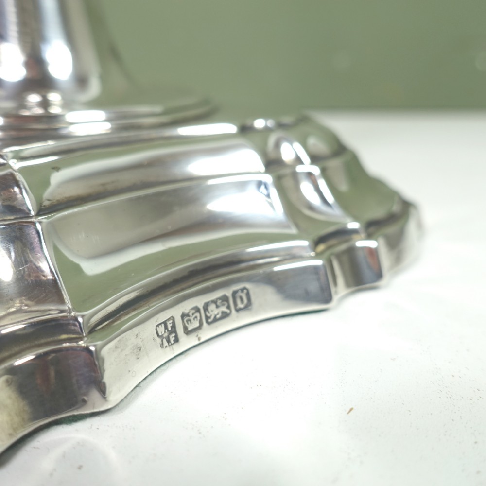 LARGE PAIR OF SILVER CANDLESTICKS, SHEFFIELD 1907 View VI