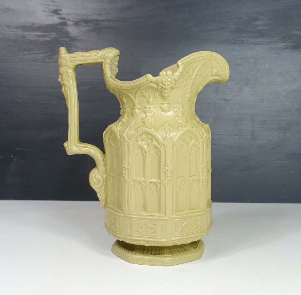 19TH C GOTHIC DECORATED JUG