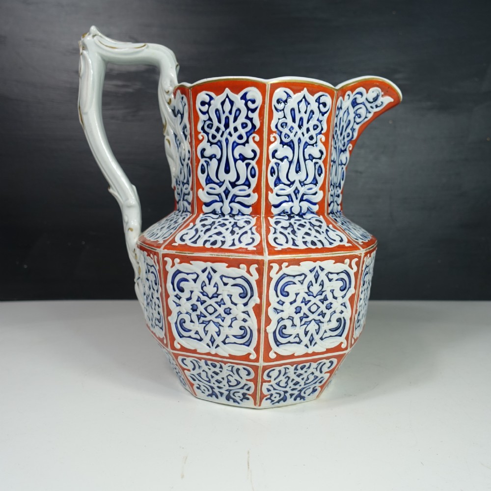 BOLDLY DECORATED 19TH C JUG View III