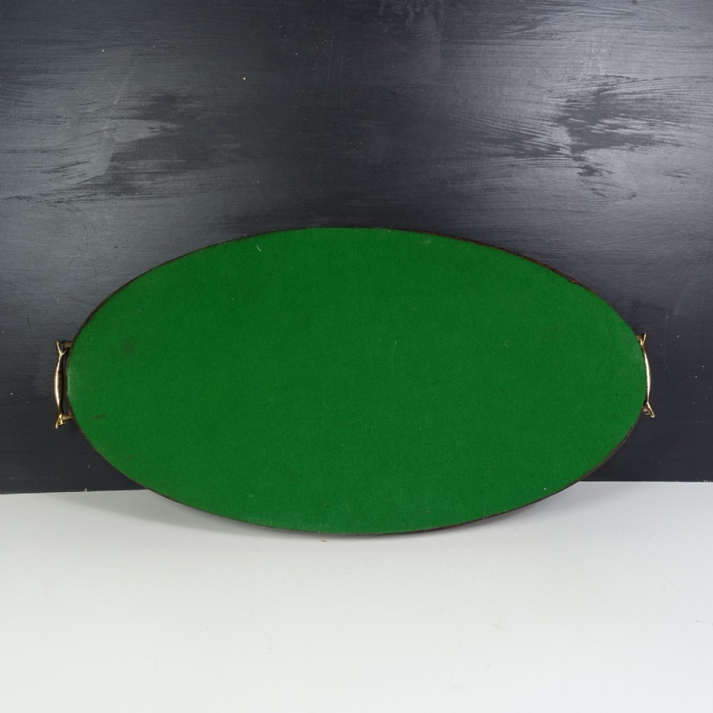 EARLY 19TH C CRUSHED GLASS DECORATED TRAY View V