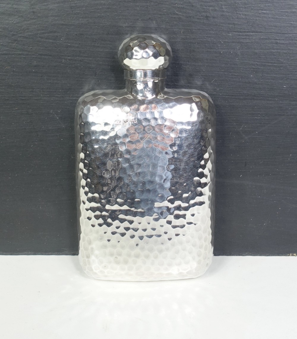 SOLID SILVER HIP FLASK