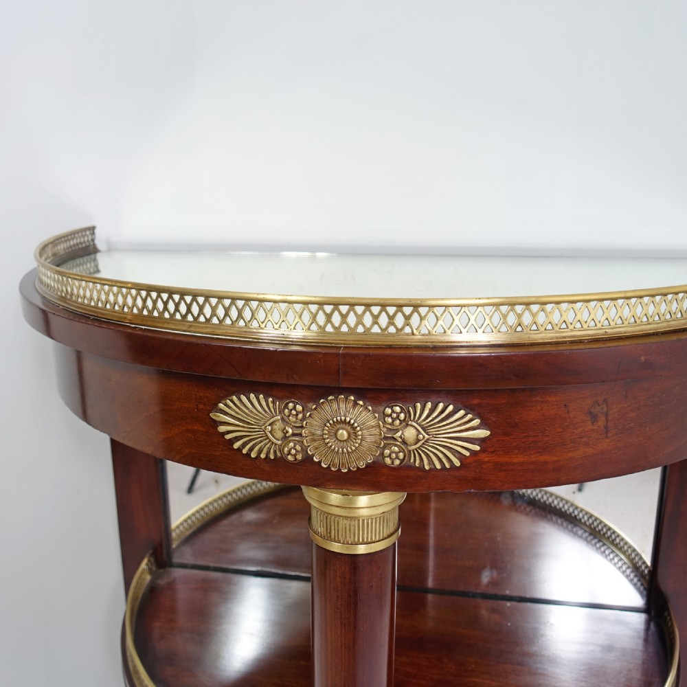 19TH C MAHOGANY CONSOLE TABLE WITH MIRRORED TOP View II