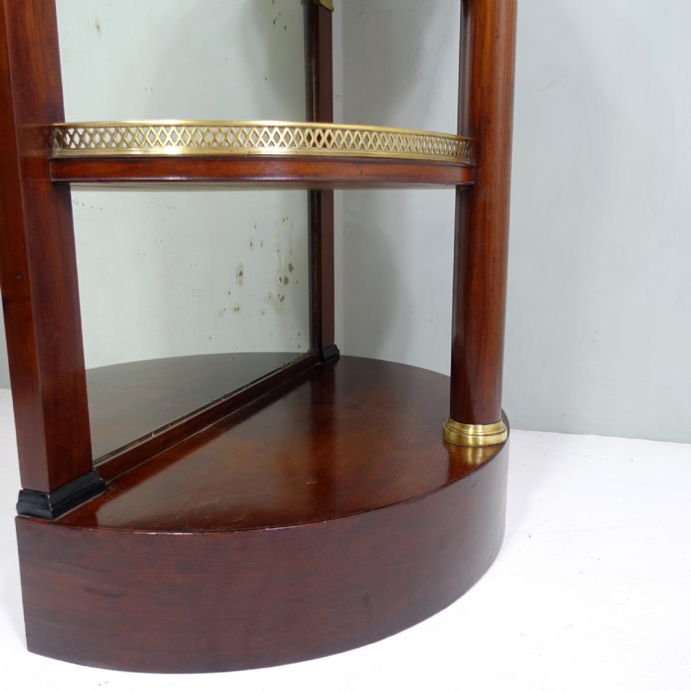 19TH C MAHOGANY CONSOLE TABLE WITH MIRRORED TOP View IV