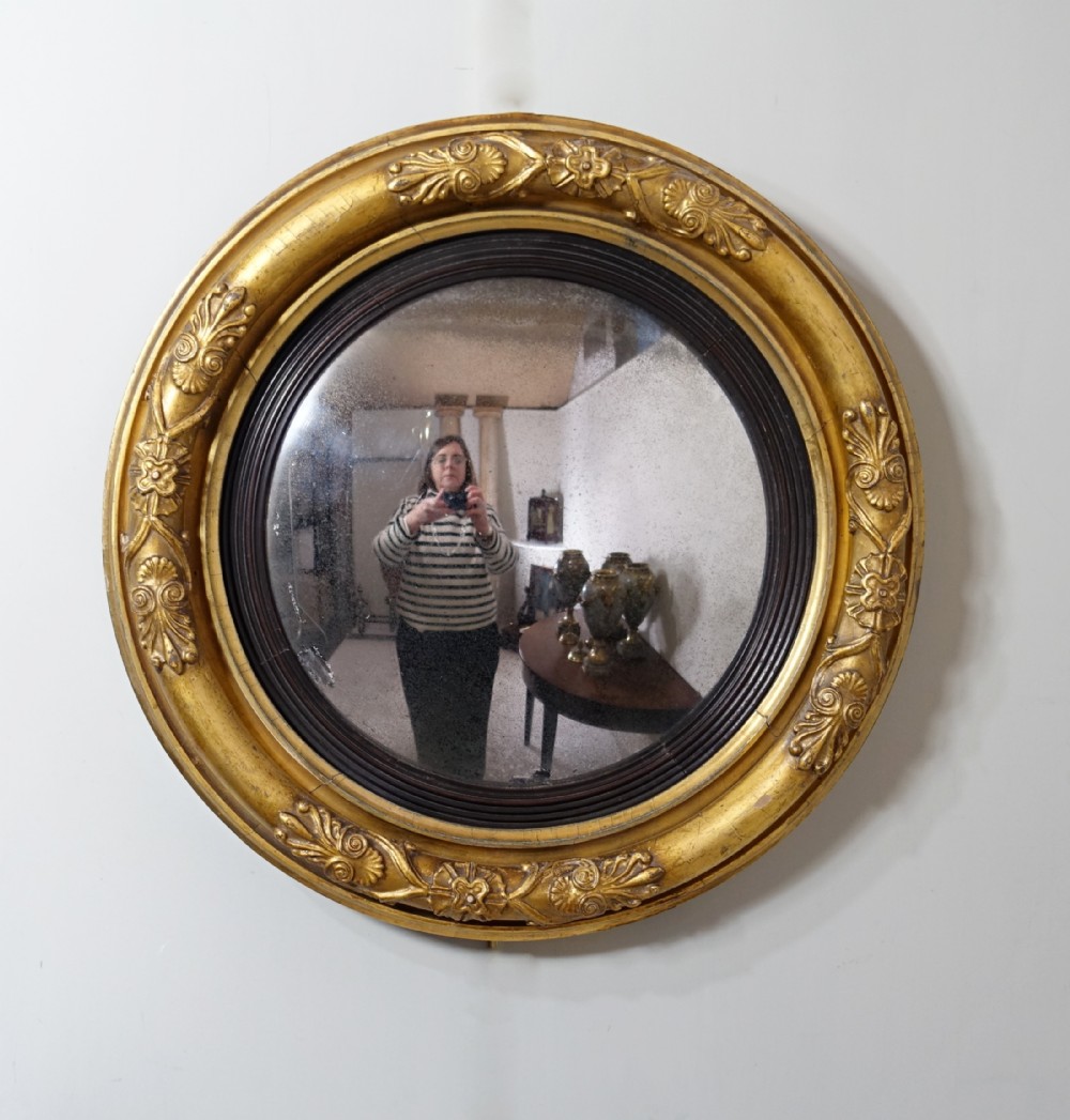 REGENCY GILT CONVEX MIRROR