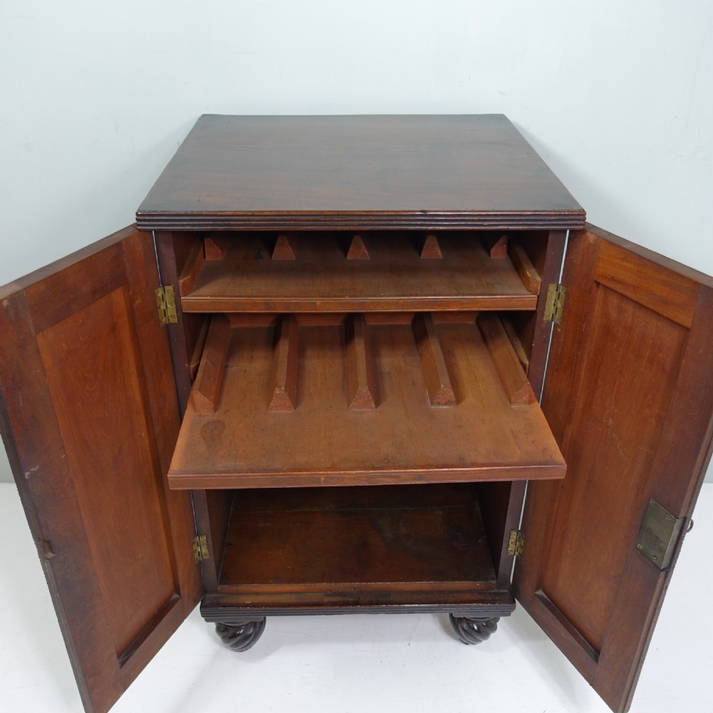 EARLY 19TH C MAHOGANY WINE CABINET View V