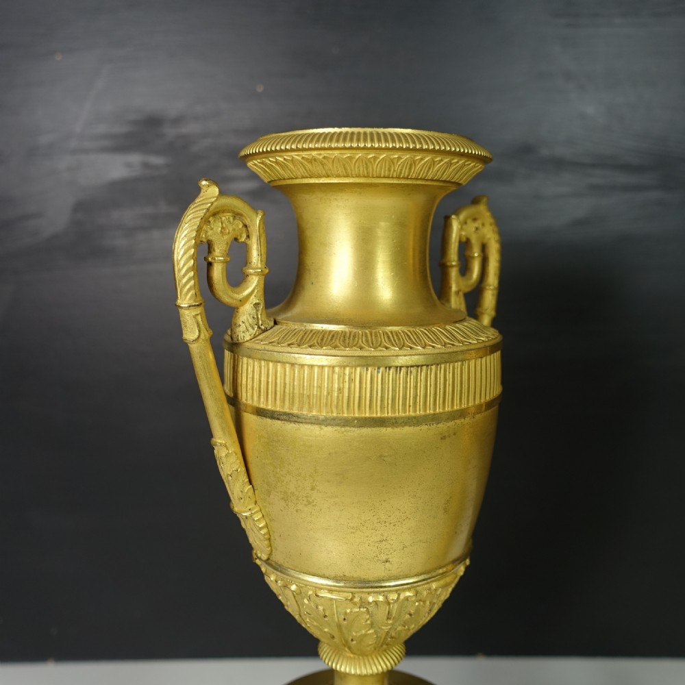 PAIR OF EARLY 19TH C ORMOLU VASES View IV
