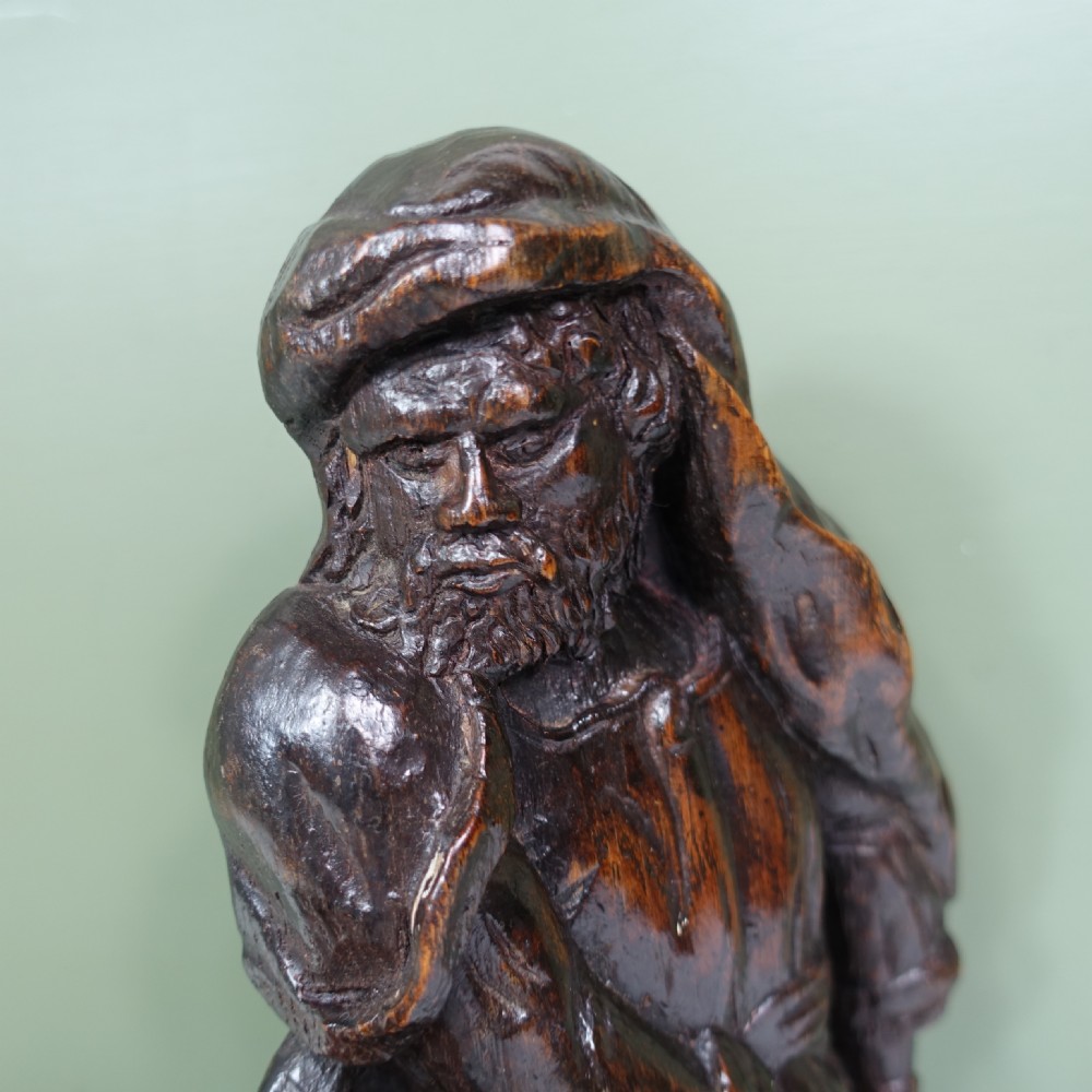 PAIR OF 18TH C CARVED OAK FIGURES View VI