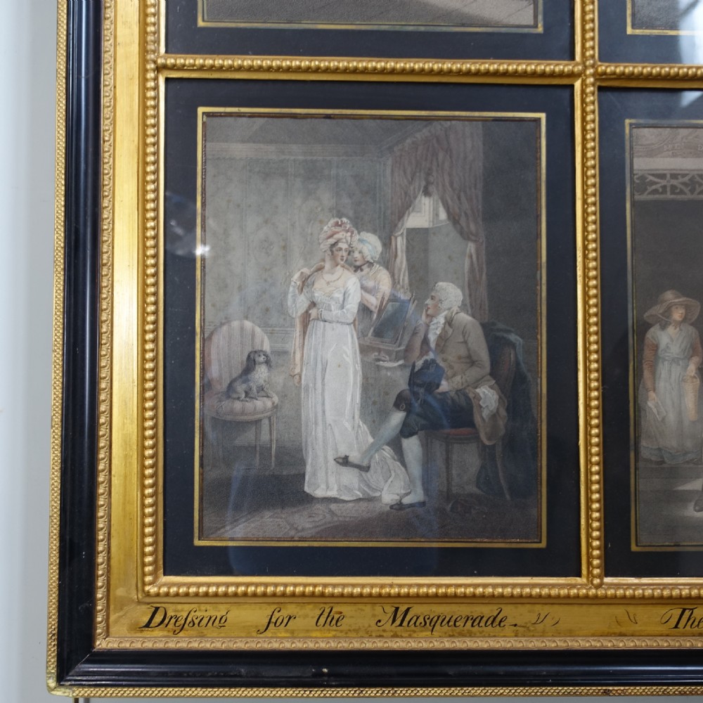 LARGE FRAMED SET OF 19TH C ENGRAVINGS View III