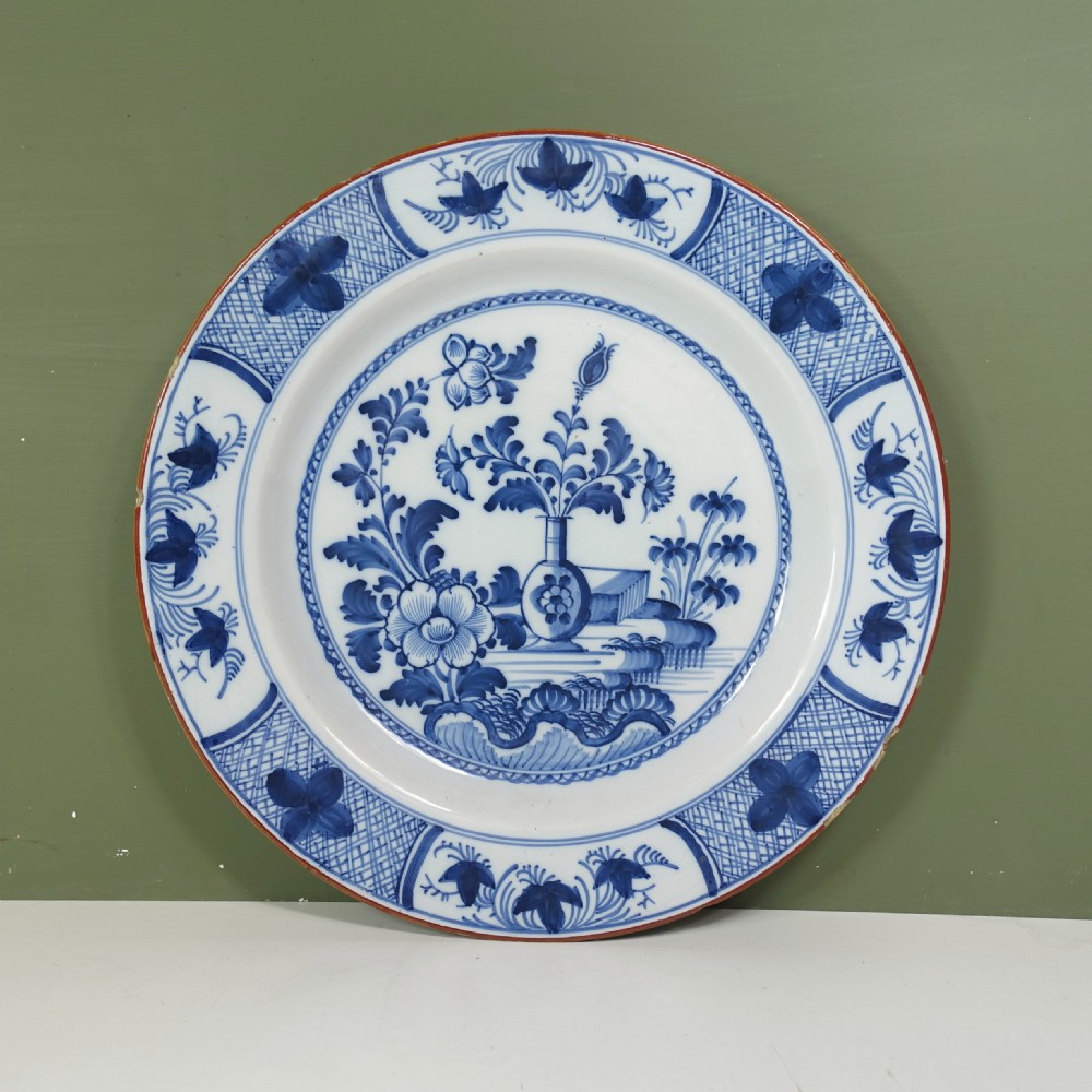 18TH C DELFT CHARGER / PLATE