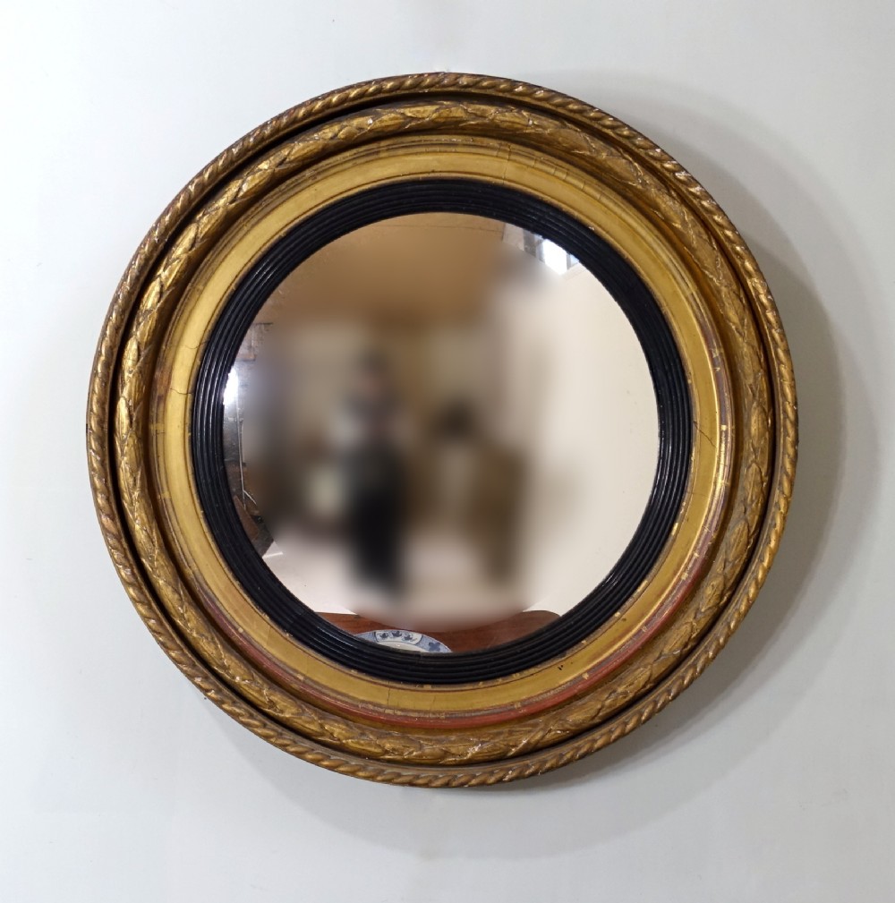 REGENCY GILTWOOD CONVEX MIRROR
