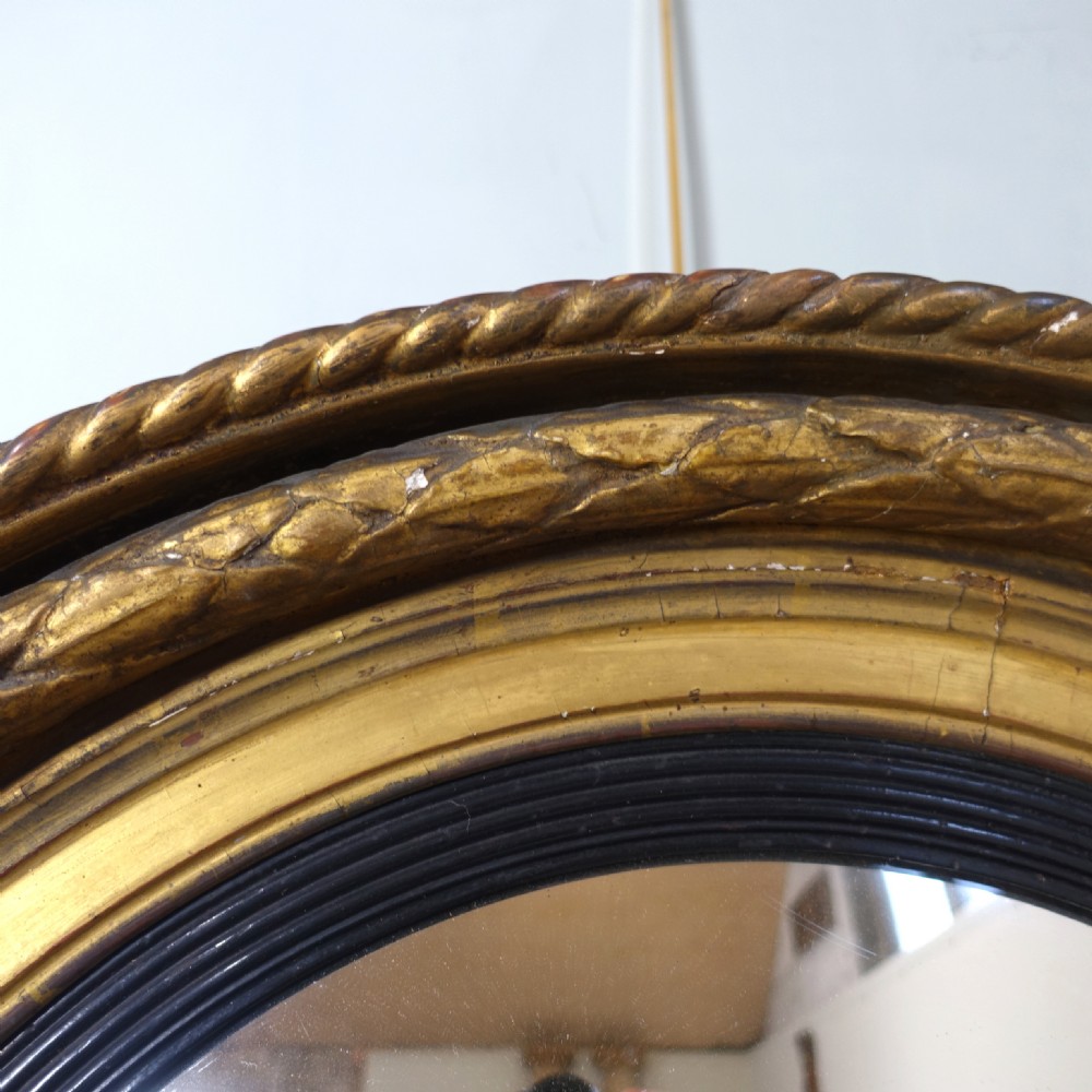 REGENCY GILTWOOD CONVEX MIRROR View IV