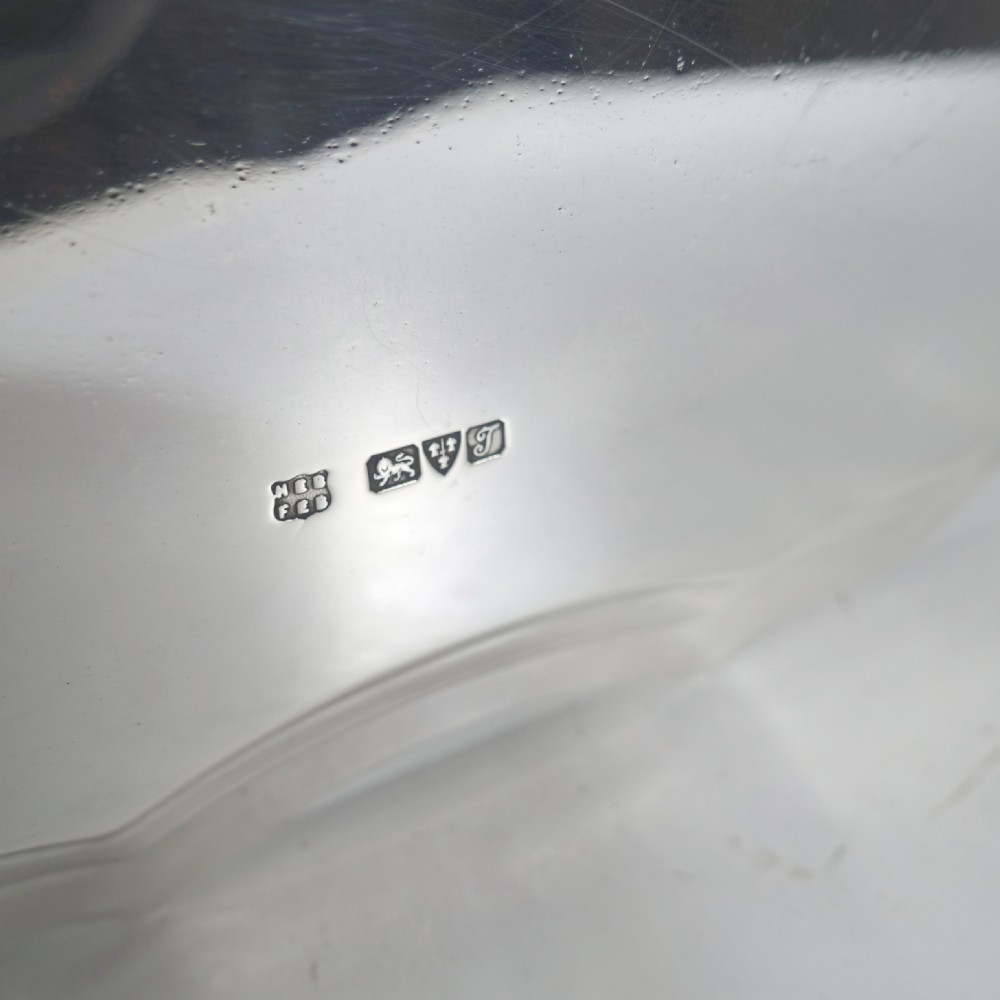 SOLID SILVER SALVER, CHESTER 1919 View V