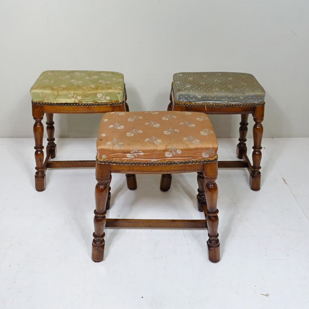 THREE 18TH C WALNUT STOOLS View VII