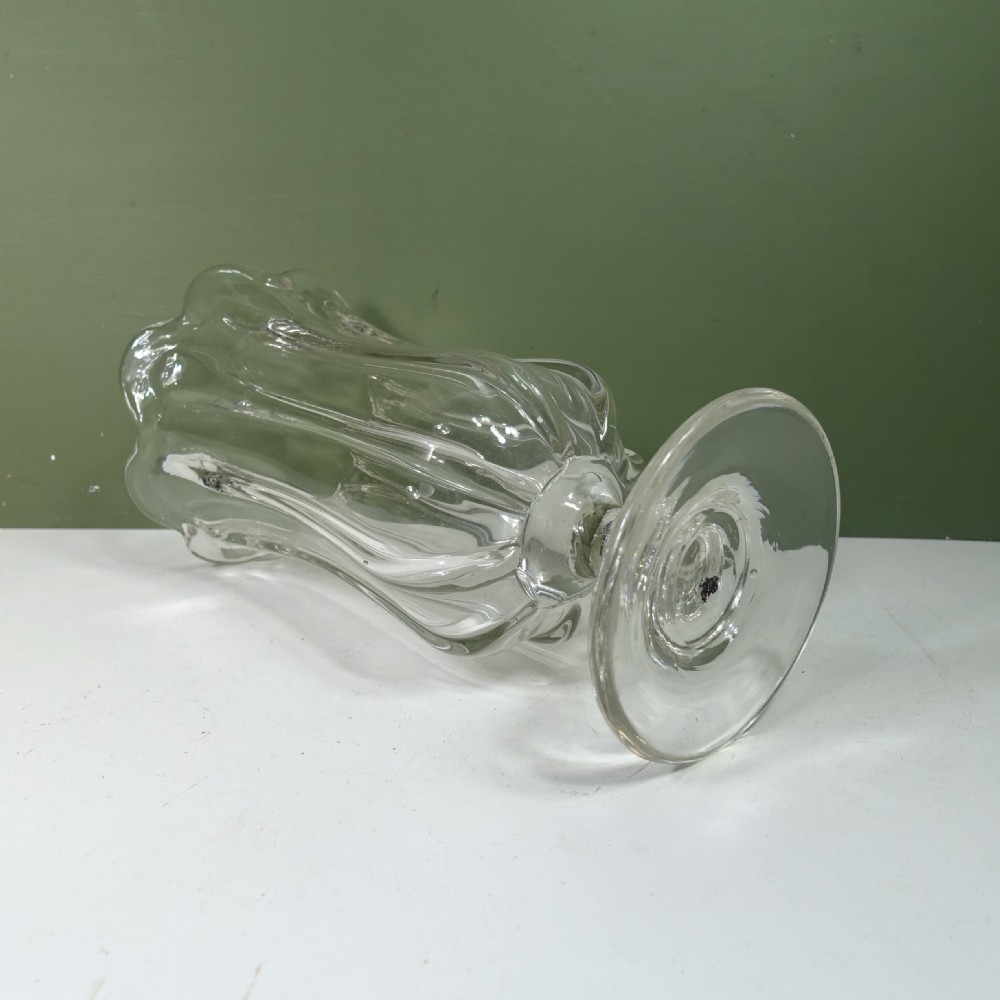 LARGE 19TH C GLASS CELERY VASE View III