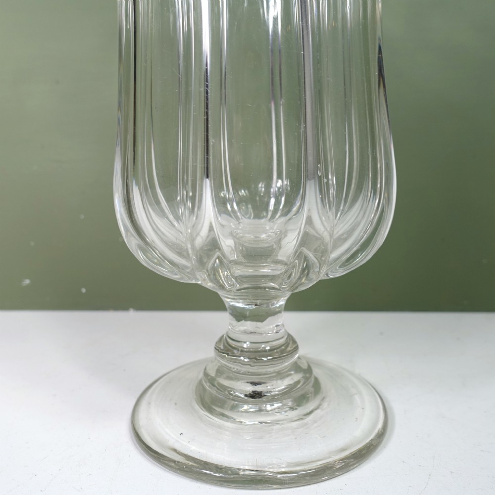 LARGE 19TH C GLASS CELERY VASE View V