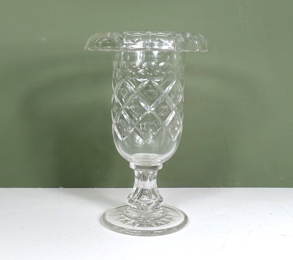 19TH C CUT GLASS CELERY VASE