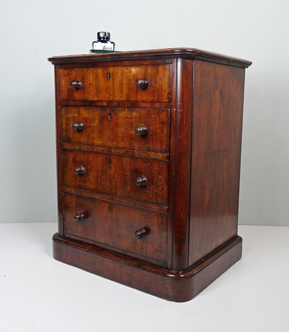 19TH C MAHOGANY TABLE TOP WRITING CABINET