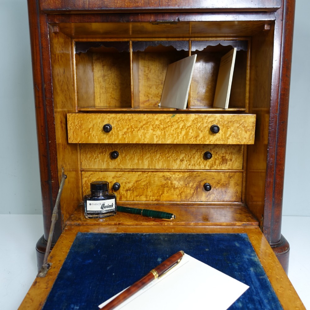 19TH C MAHOGANY TABLE TOP WRITING CABINET View VI