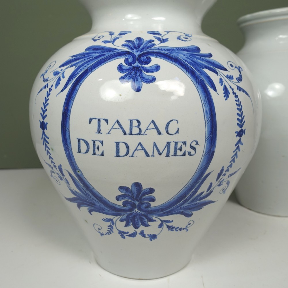 PAIR OF 18TH C DELFT JARS & COVERS View IV