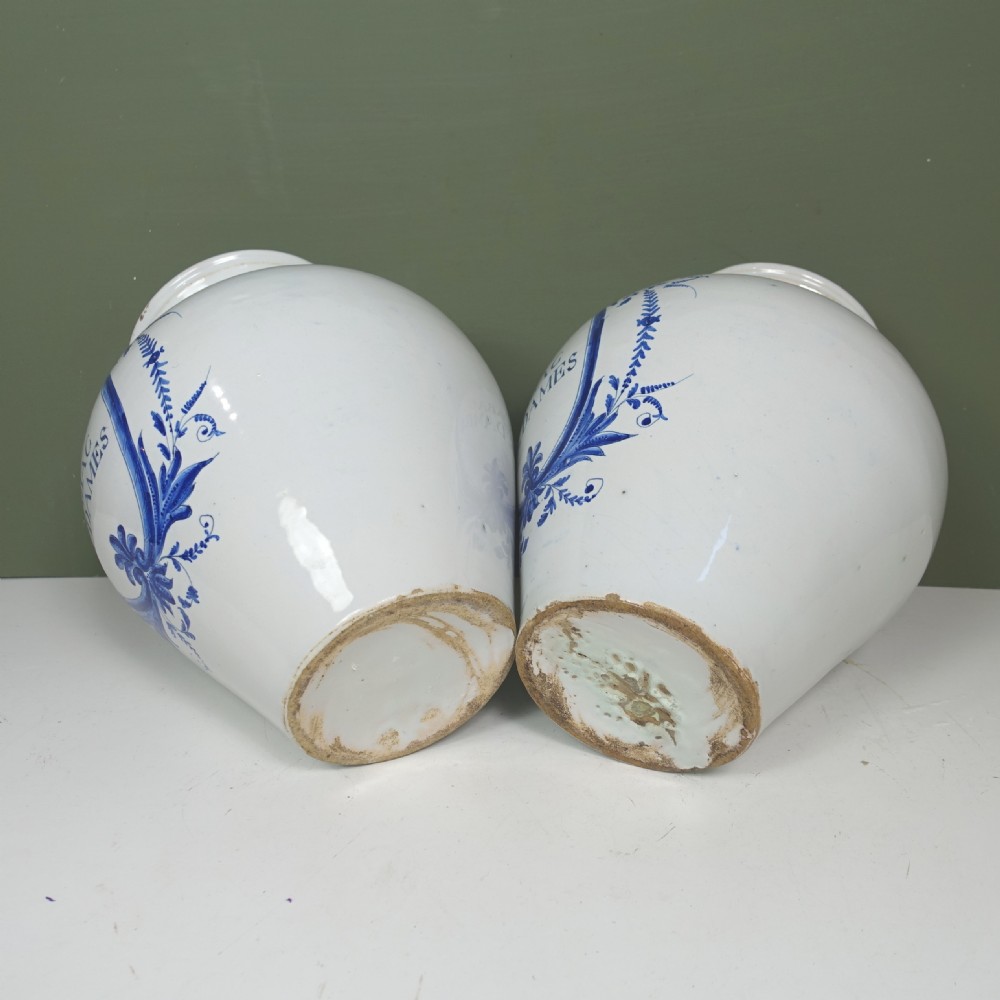 PAIR OF 18TH C DELFT JARS & COVERS View VI