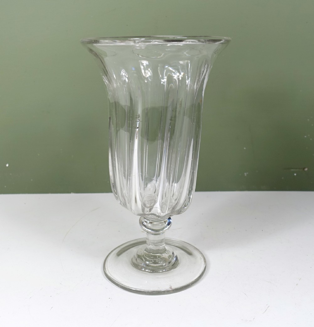 19TH C GLASS CELERY VASE