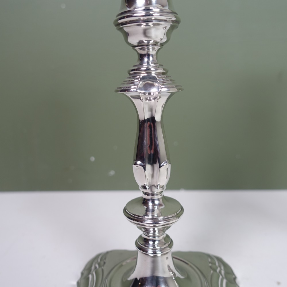 PAIR OF SILVER CANDLESTICKS 1913 View IV